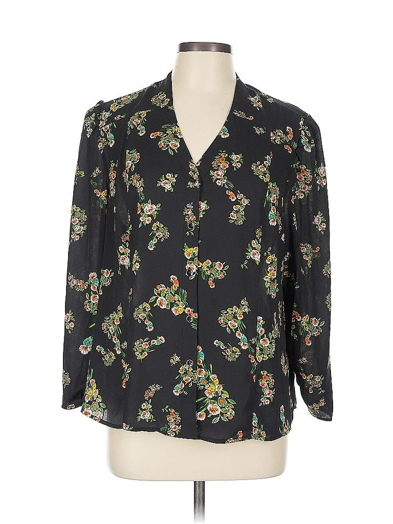 Pre-owned Cabi 3/4 Sleeve Blouse In Black
