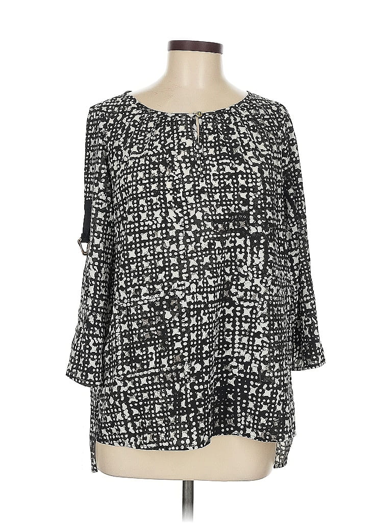 Pre-owned Michael Michael Kors 3/4 Sleeve Blouse In Black
