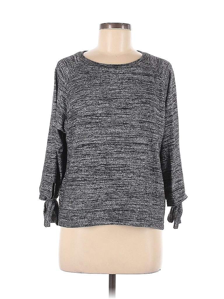 Pre-owned Velvet By Graham & Spencer Pullover Sweater In Gray