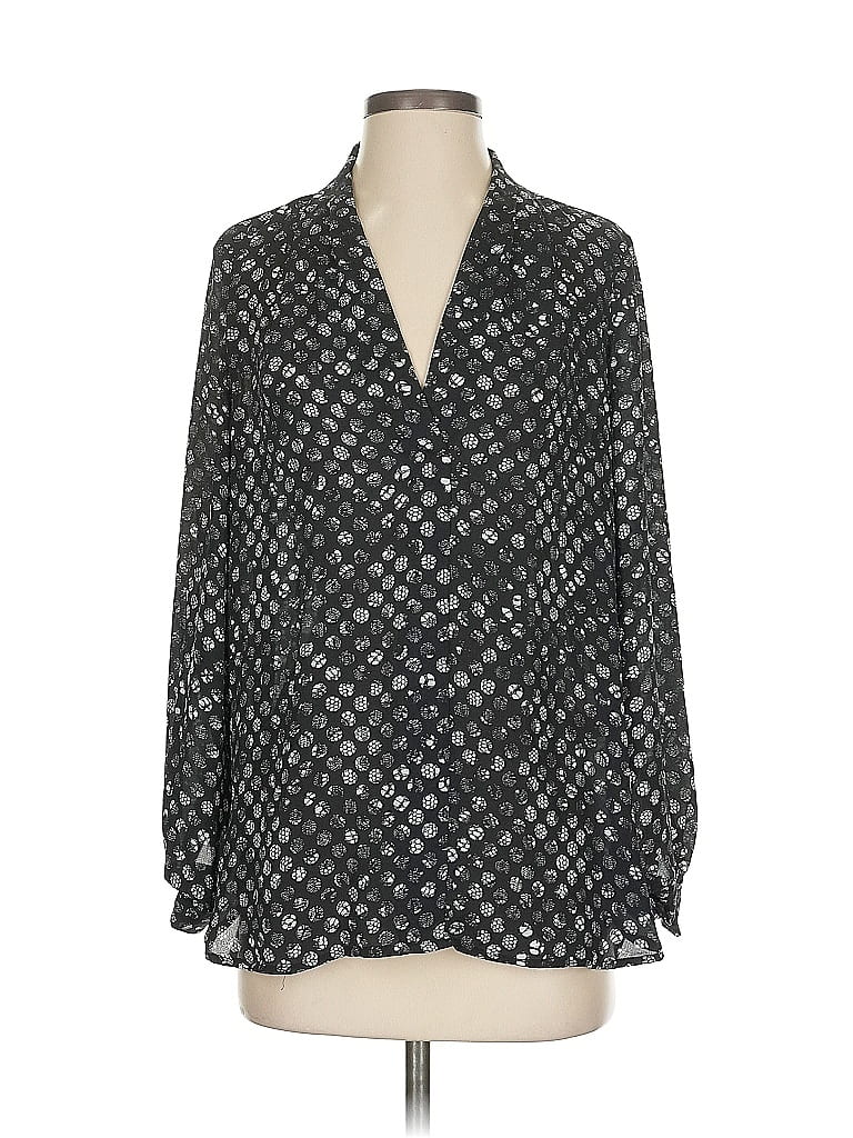 Pre-owned Vince Camuto Long Sleeve Blouse In Black