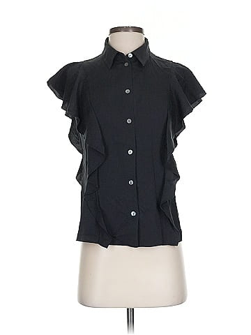 Theory Short Sleeve Silk Top (view 1)