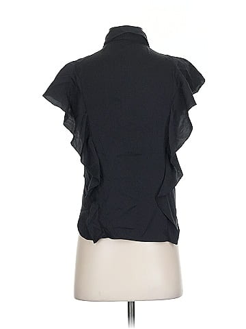 Theory Short Sleeve Silk Top (view 2)