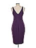 Likely Solid Purple Cocktail Dress Size 10 - photo 2