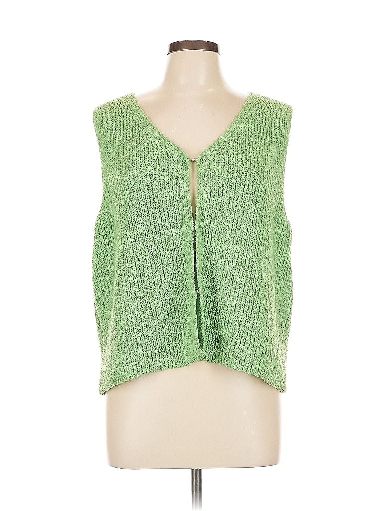 By Together 100% Polyester Green Sweater Vest Size L - photo 1