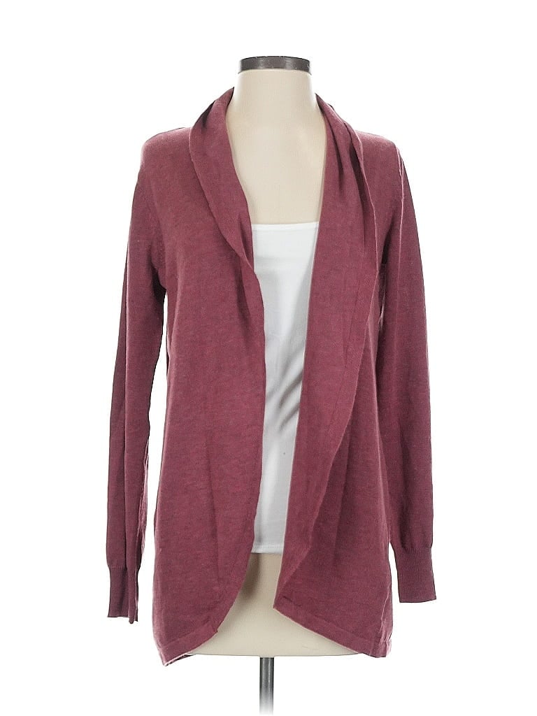 Pre-owned Ella Moss Cardigan Sweater In Burgundy