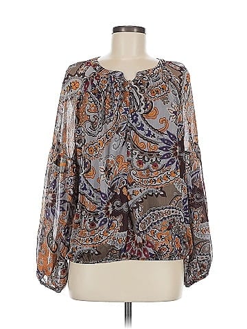 Indigo Rose Long Sleeve Blouse (view 1)