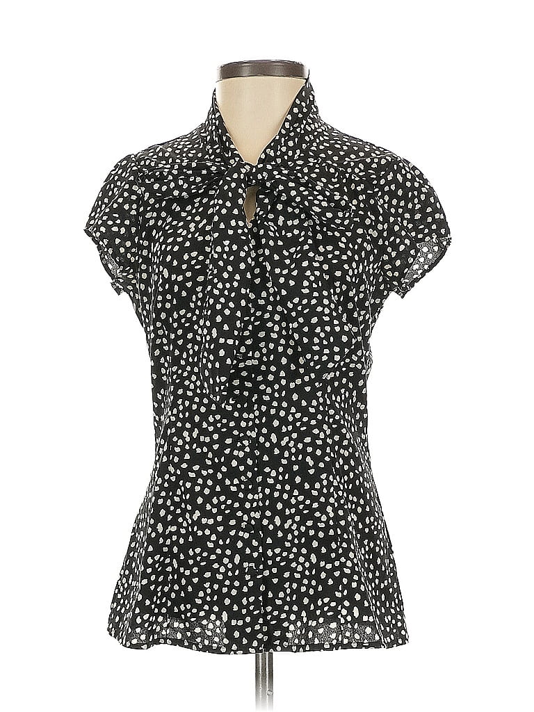 Click to view more detailed imagery on our partner's website Pre-owned Banana Republic Factory Store Short Sleeve Blouse In Black