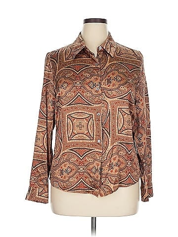 Charter Club Long Sleeve Silk Top (view 1)