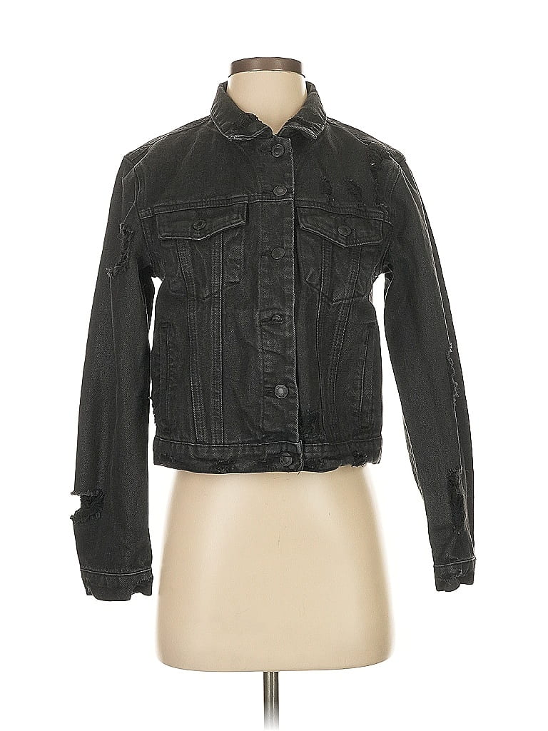 Vervet 100% Cotton Black Gray Denim Jacket Size S - photo 1