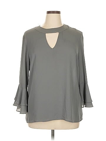 Soho JEANS NEW YORK & COMPANY 3/4 Sleeve Blouse (view 1)