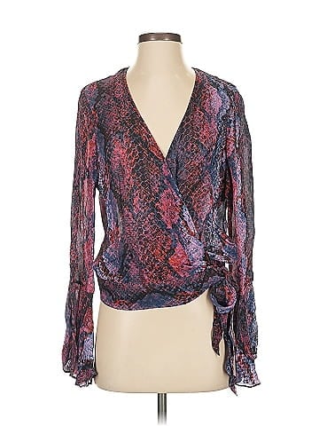 Parker Long Sleeve Silk Top (view 1)