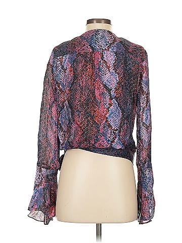 Parker Long Sleeve Silk Top (view 2)