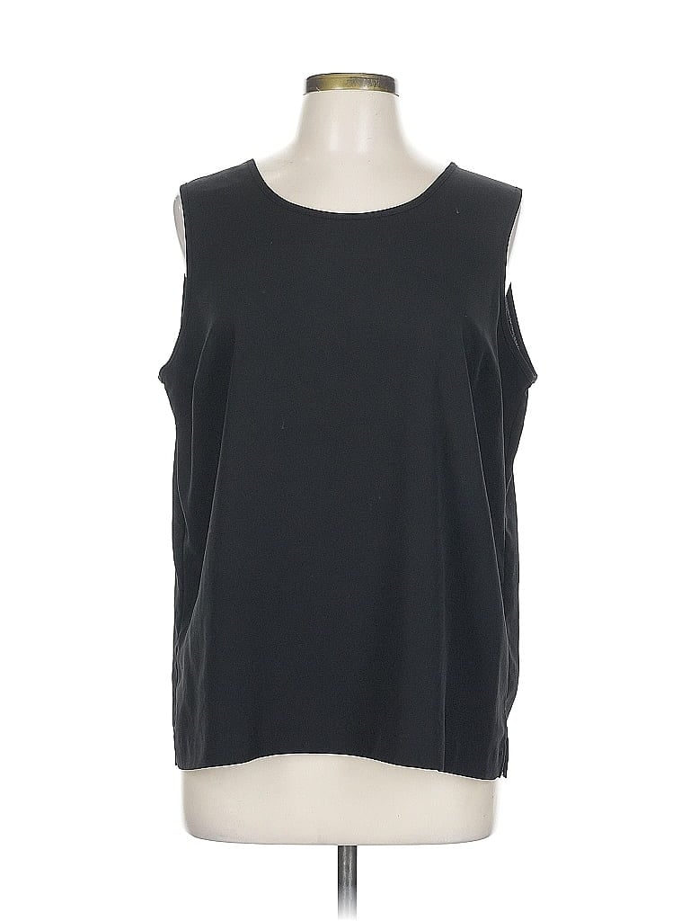 Pre-owned Draper's & Damon's Sleeveless Top Black Scoop Neck Tops