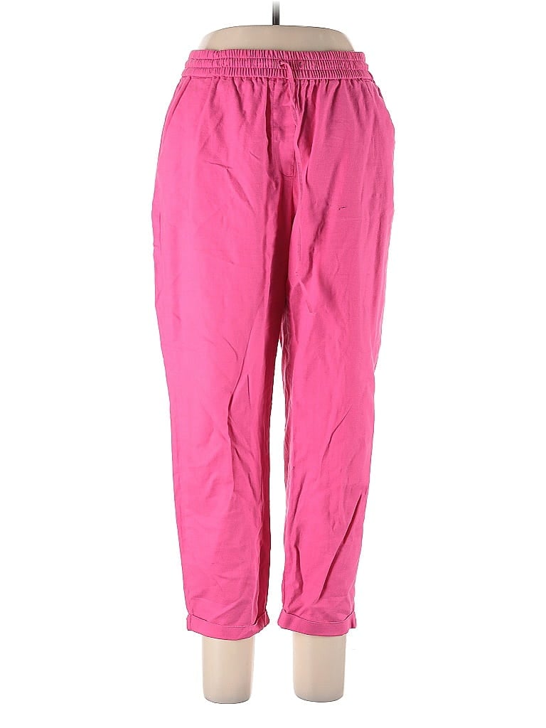 Pre-owned J.crew Factory Store Linen Pants In Pink