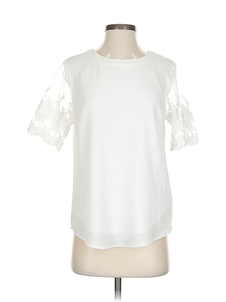 Pre-owned Lulus Short Sleeve T-shirt In White