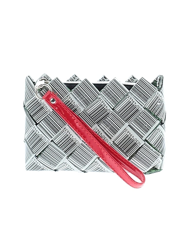 Nahui Ollin Argyle Silver Black Leather Wristlet One size - photo 1