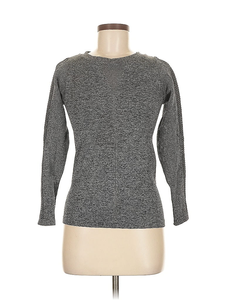 Lyssé Gray Long Sleeve Top Size M - photo 1
