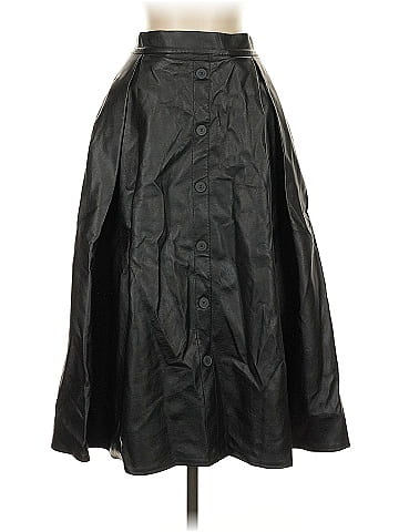 OAK + FORT Faux Leather Skirt (view 1)