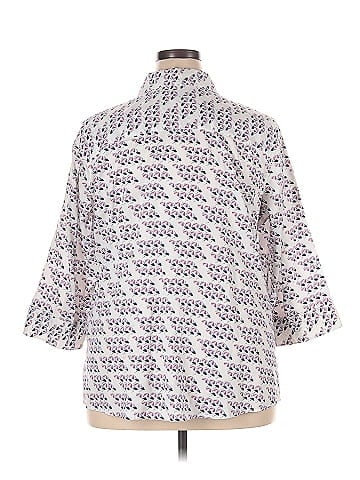 Foxcroft 3/4 Sleeve Button-Down Shirt (view 2)