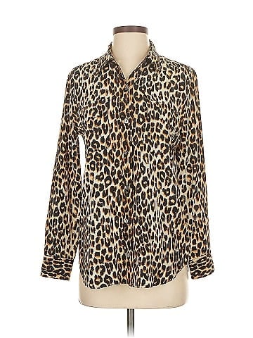Equipment Long Sleeve Silk Top (view 1)