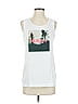Hurley 100% Cotton Tropical White Sleeveless T-Shirt Size S - photo 1