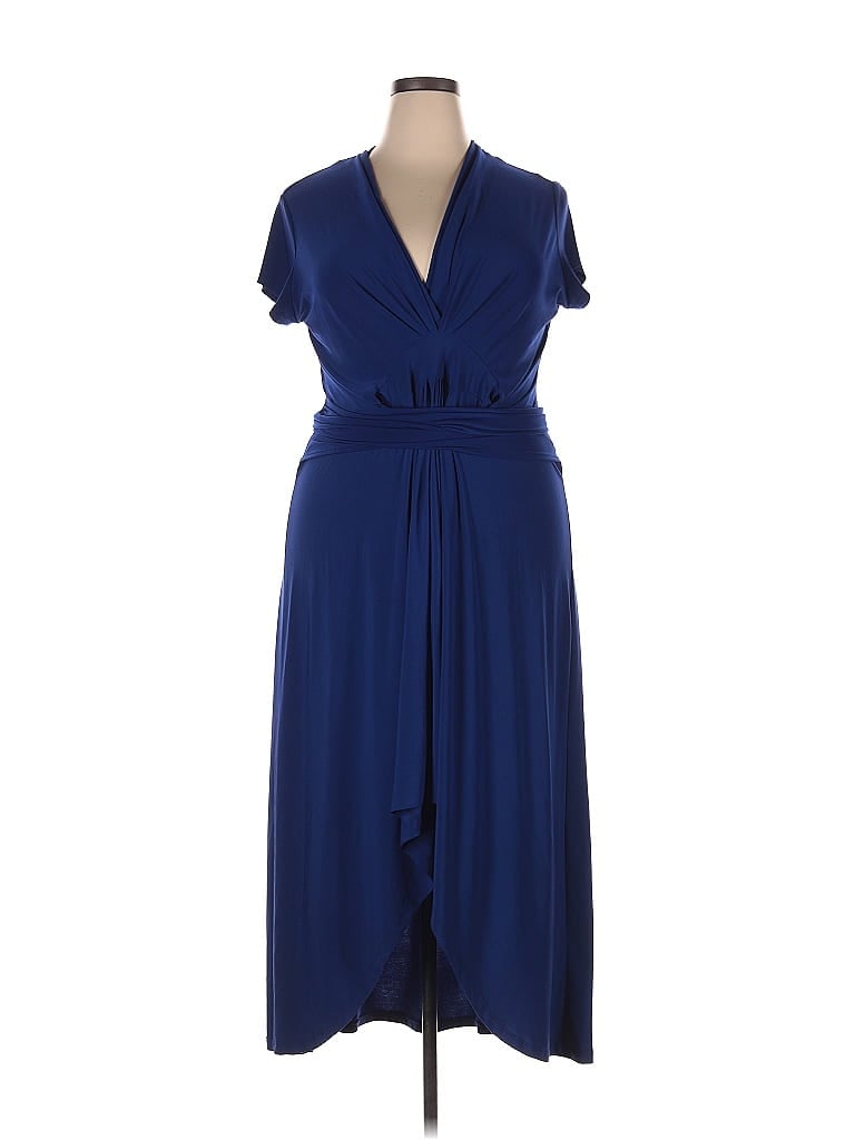 IMAN Blue Casual Dress Size 2X - photo 1