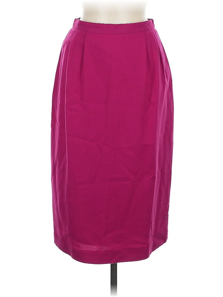Pre-owned Unbranded Wool Skirt In Purple