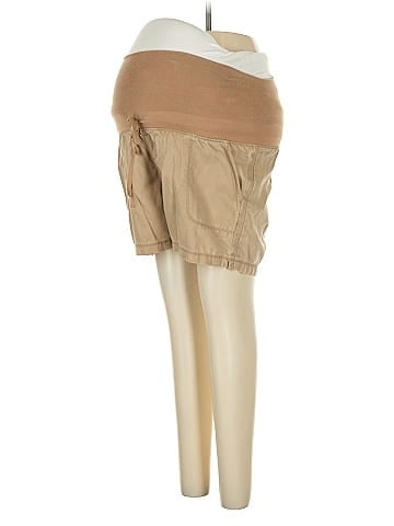 Isabel Maternity Khaki Shorts (view 1)