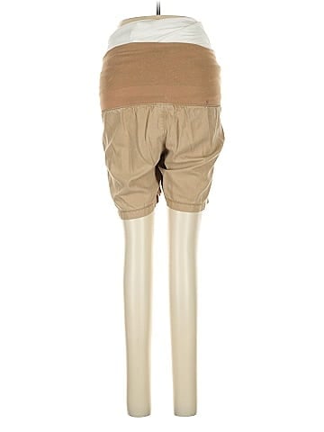 Isabel Maternity Khaki Shorts (view 2)