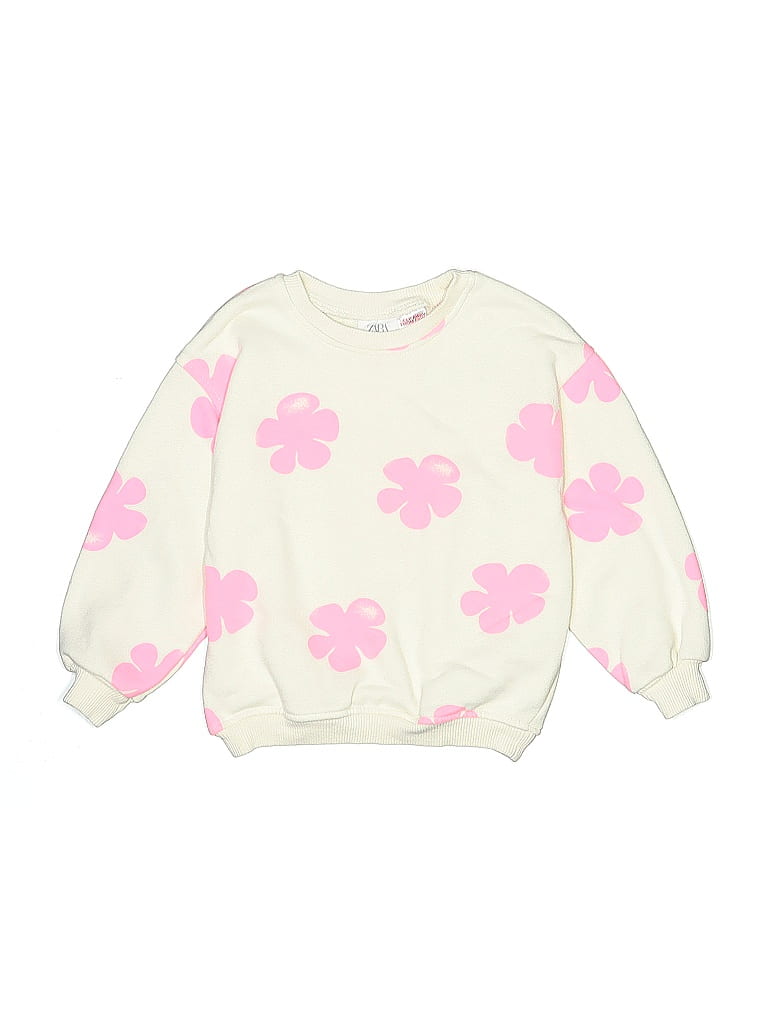 Zara Baby Floral Ivory Sweatshirt Size 18-24 mo - photo 1