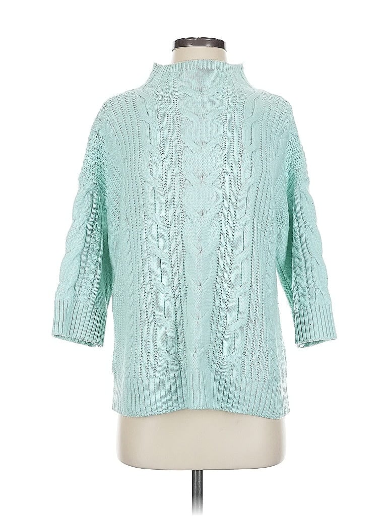 Pre-owned Vince Camuto Turtleneck Sweater In Blue