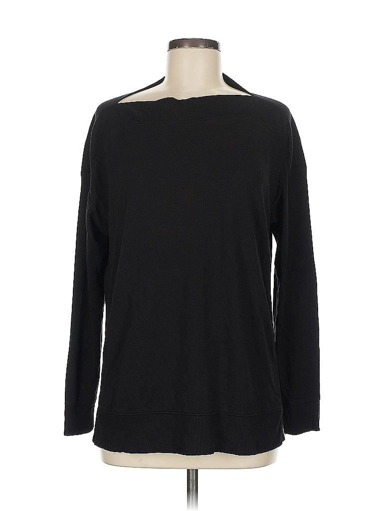 Pre-owned Lou & Grey Pullover Sweater In Black