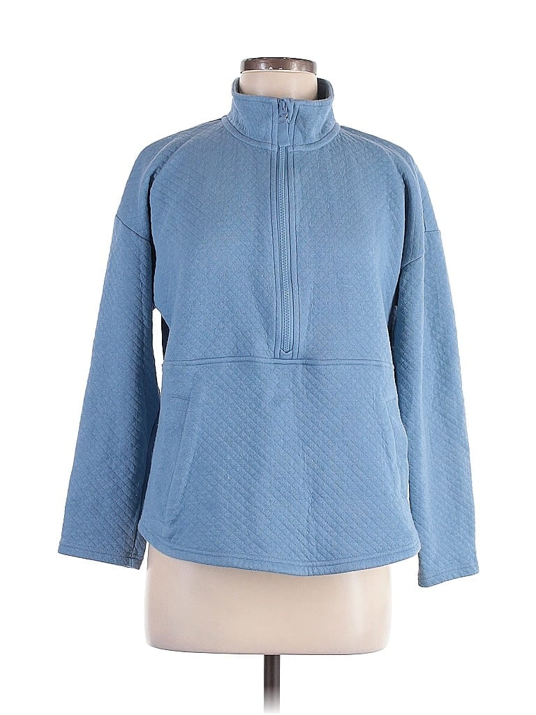 Pre-owned Eddie Bauer Fleece Jacket In Blue