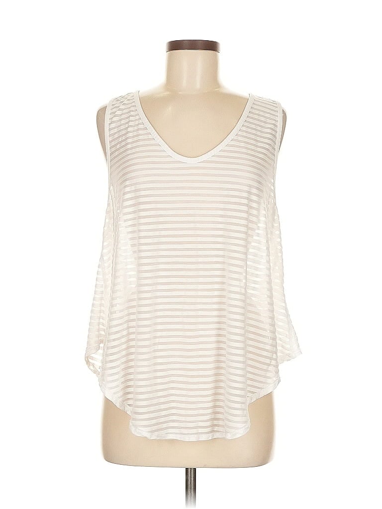 Pre-owned Glyder Sleeveless Blouse In White