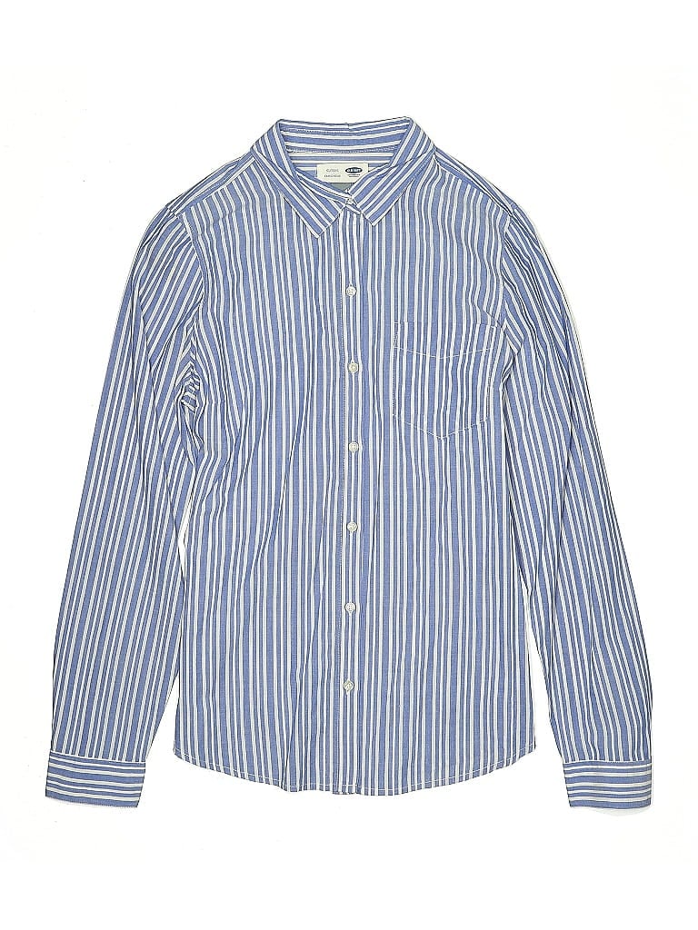 Pre-owned Old Navy Long Sleeve Button Down Shirt In Blue