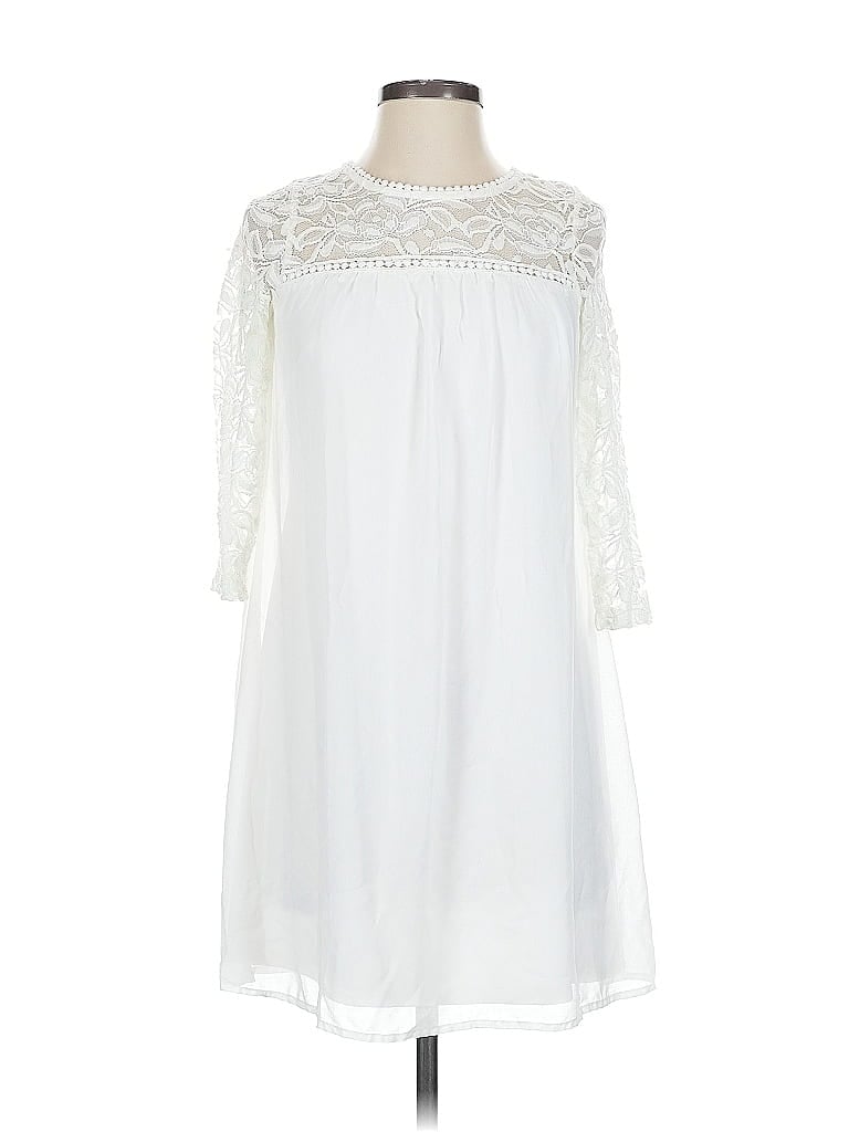 Pre-owned As U Wish Casual Dress In White