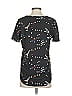 Equipment 100% Polyester Stars Black Short Sleeve Blouse Size XS - photo 2