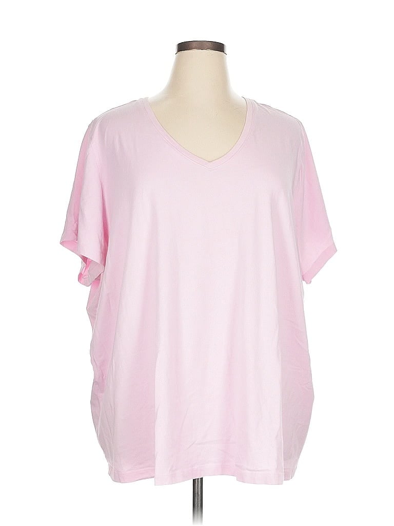 Pre-owned Woman Within Short Sleeve T-shirt In Pink