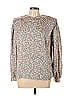 Tess 100% Polyester Gray Tan Long Sleeve Blouse Size 10 - photo 1