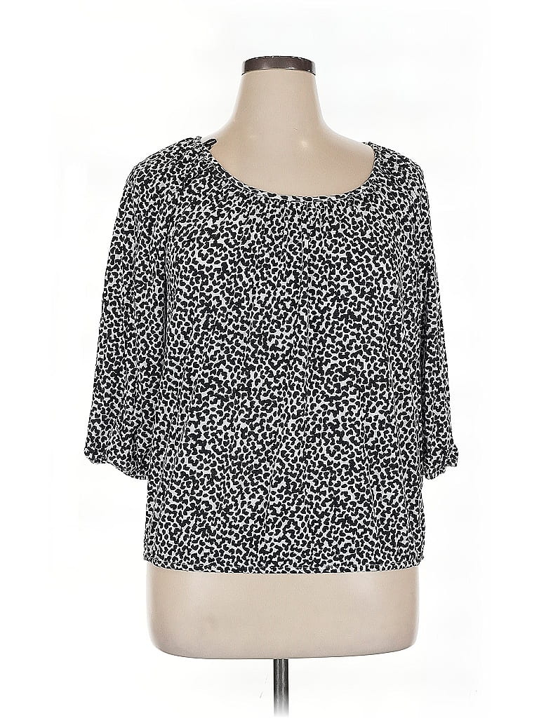 Pre-owned Michael Michael Kors 3/4 Sleeve Blouse In Black