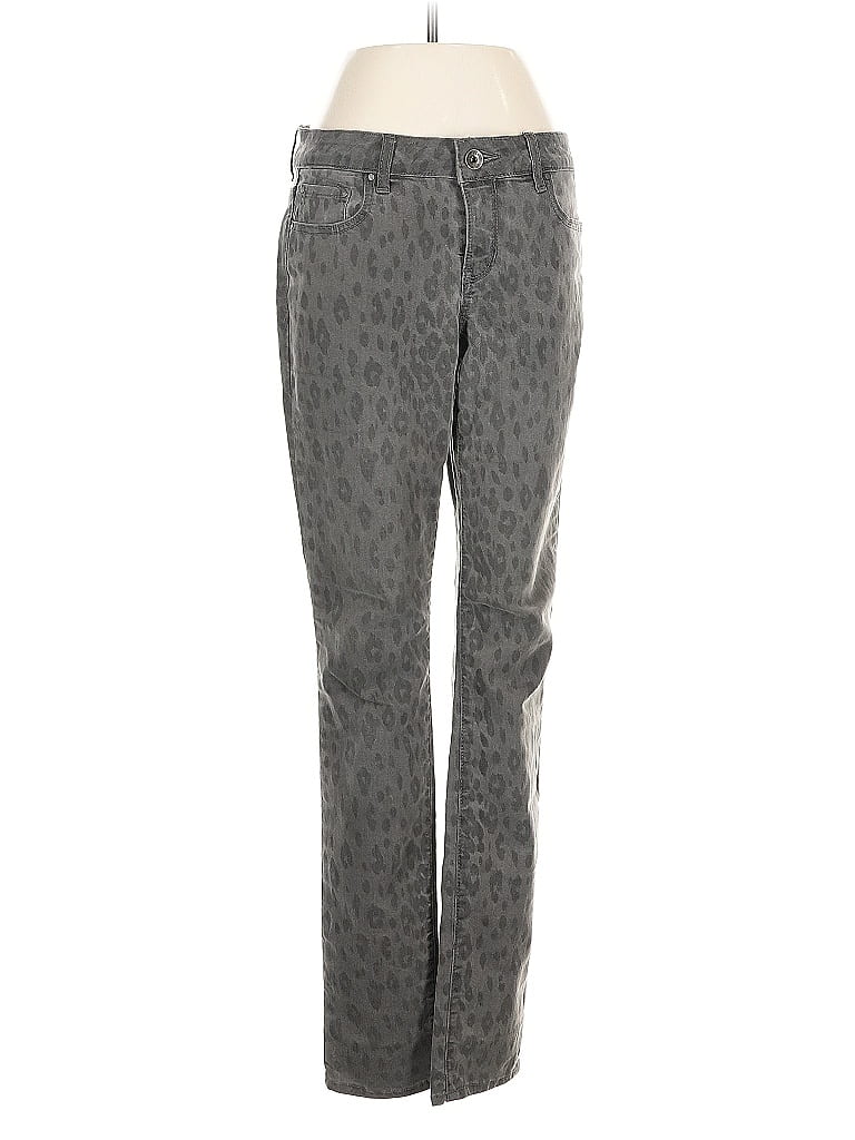 DKNY Jeans Animal Print Gray Brown Jeans Size 6 - photo 1