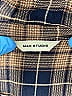 Max Studio 100% Rayon Plaid Brown Blue Long Sleeve Button-Down Shirt Size M (estimated) - photo 7