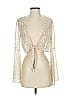 Nasty Gal Inc. Ivory Long Sleeve Blouse Size 4 - photo 1