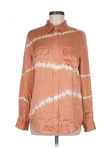 Equipment Long Sleeve Silk Top (view 1)