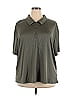 Shein Curve 100% Polyester Gray Short Sleeve Blouse Size 20 Plus (4) - photo 1