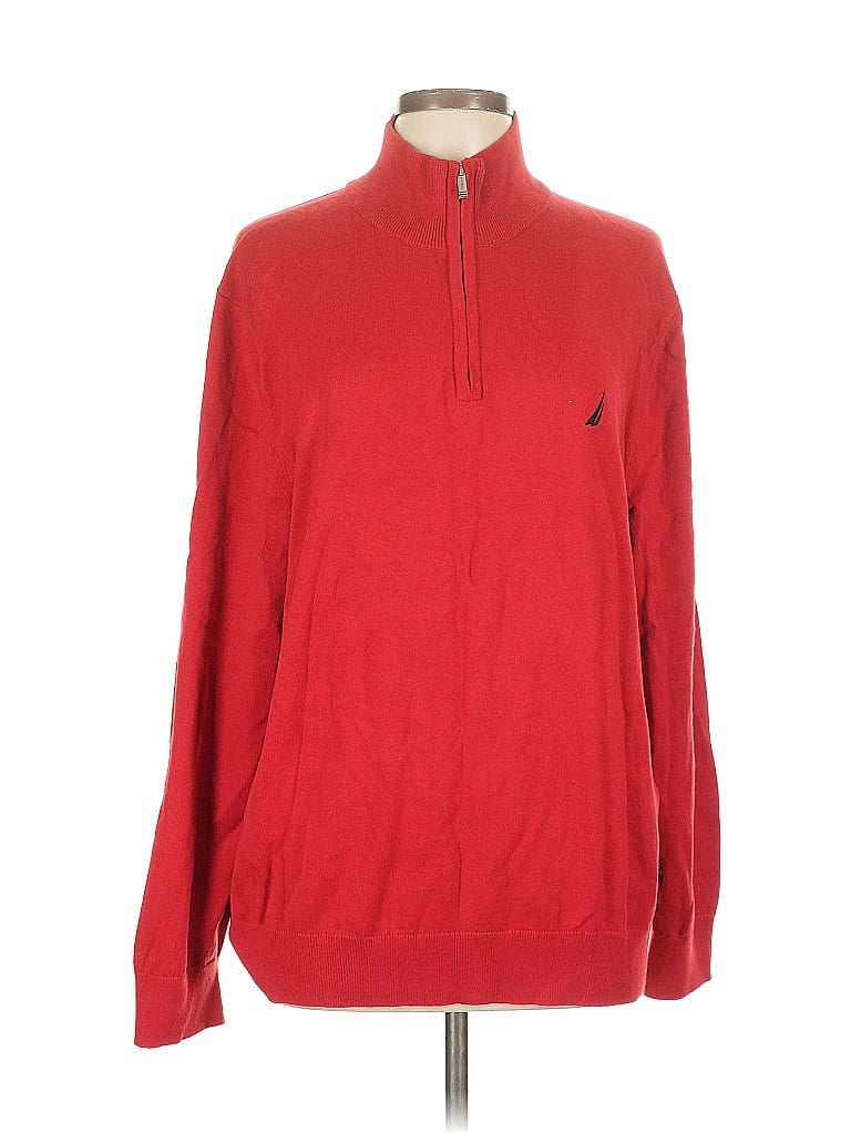 Pre-owned Nautica Pullover Sweater In Red