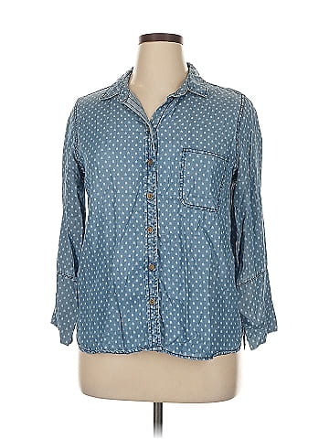 Velvet Heart 3/4 Sleeve Button-Down Shirt (view 1)