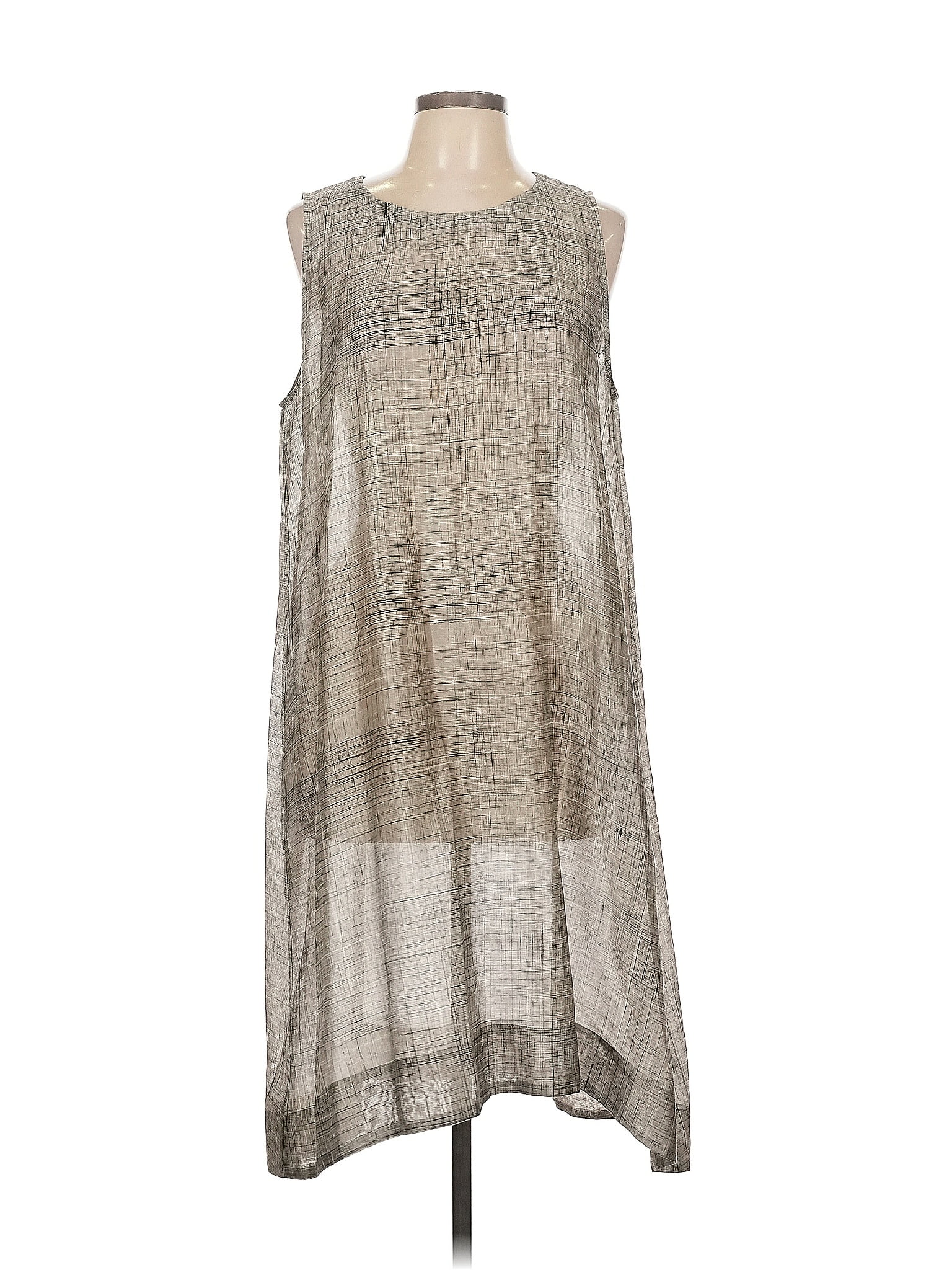 Eileen Fisher Gray Casual Dress Size L