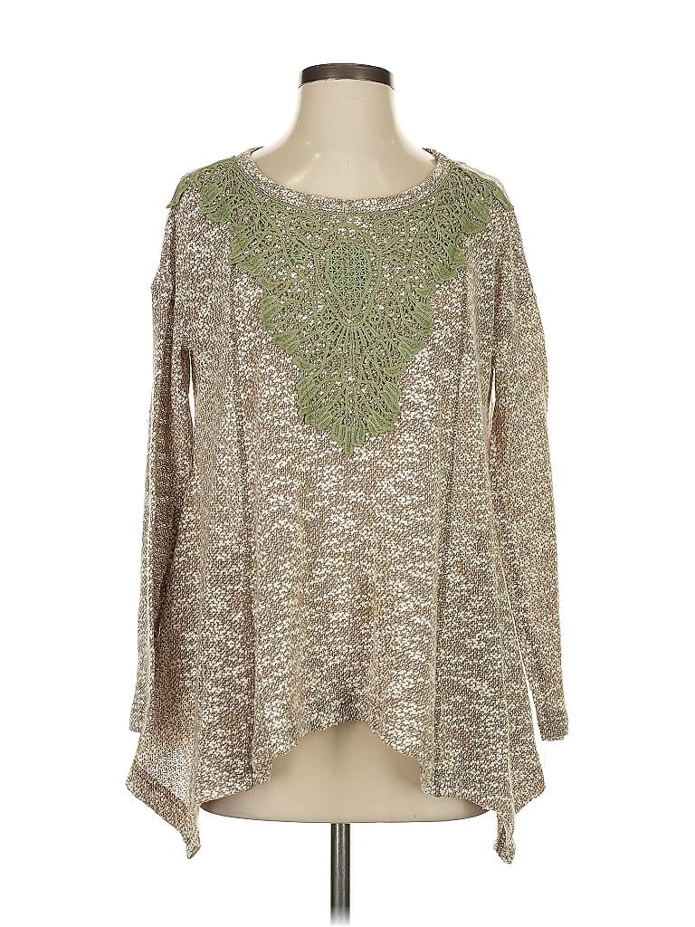 Pre-owned Entro Long Sleeve Blouse In Silver