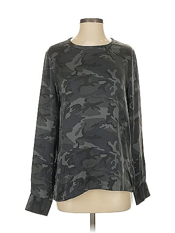 Equipment Long Sleeve Silk Top (view 1)